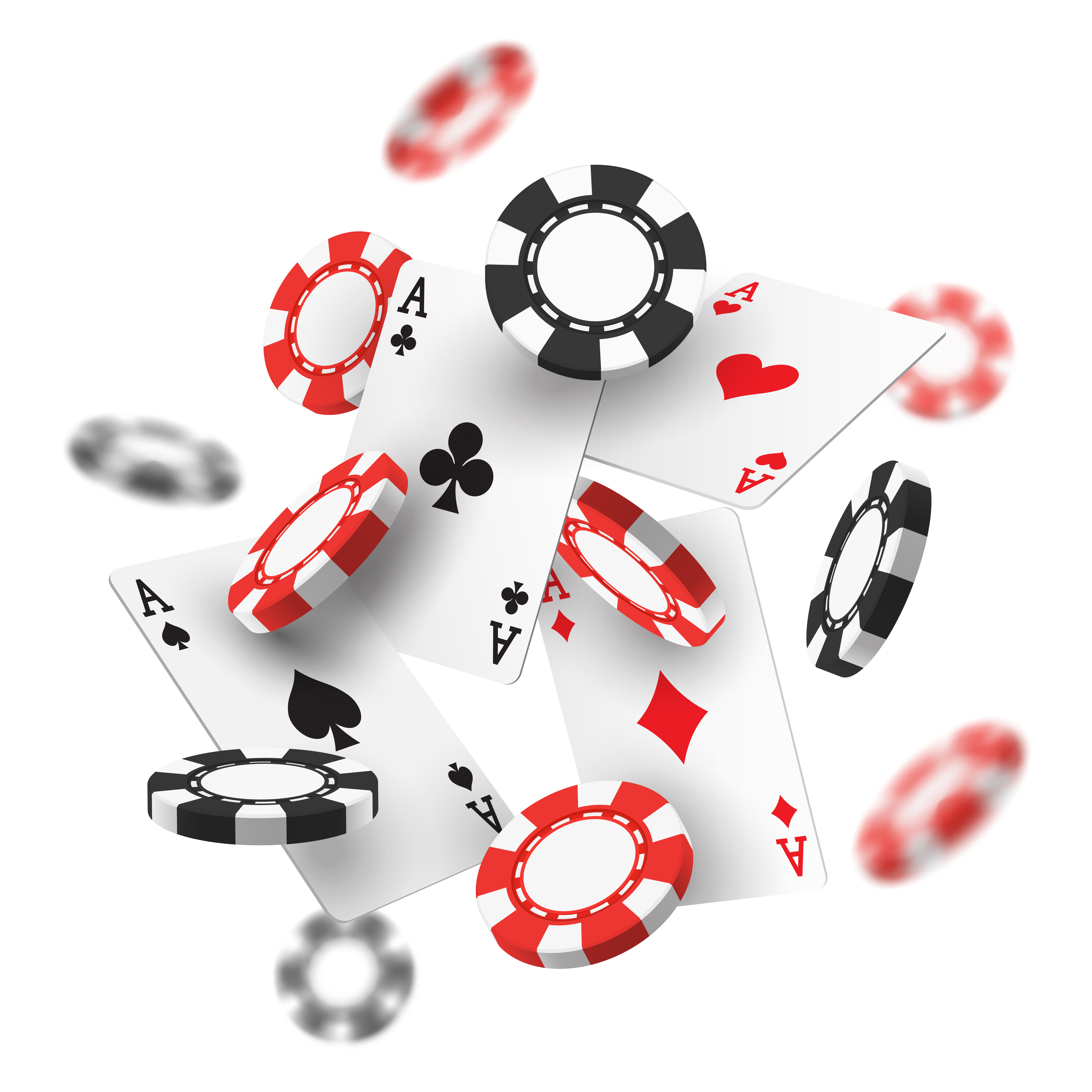 gambling red black flying chips