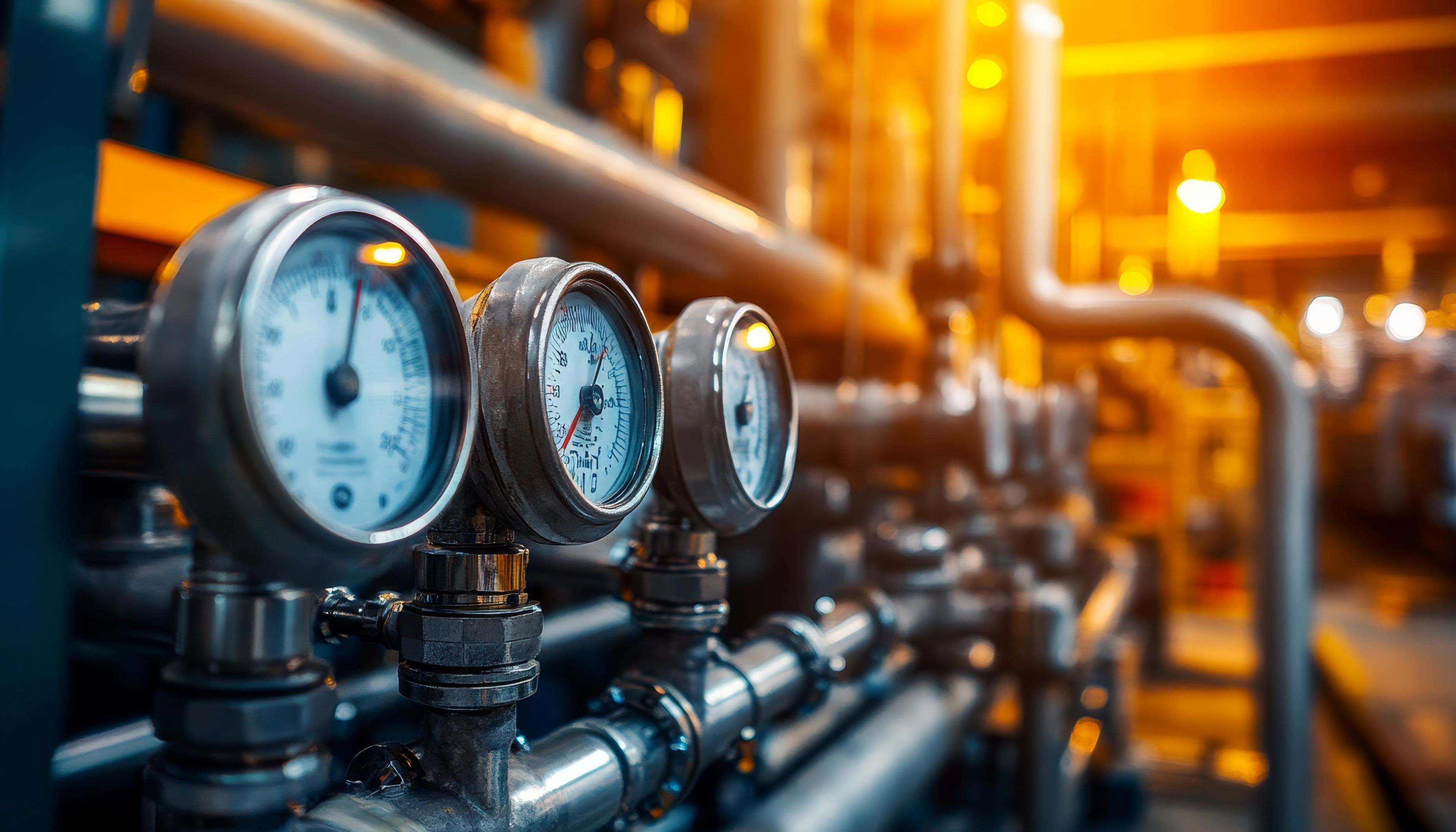 Side angle view of water pipes discharging water in a row.