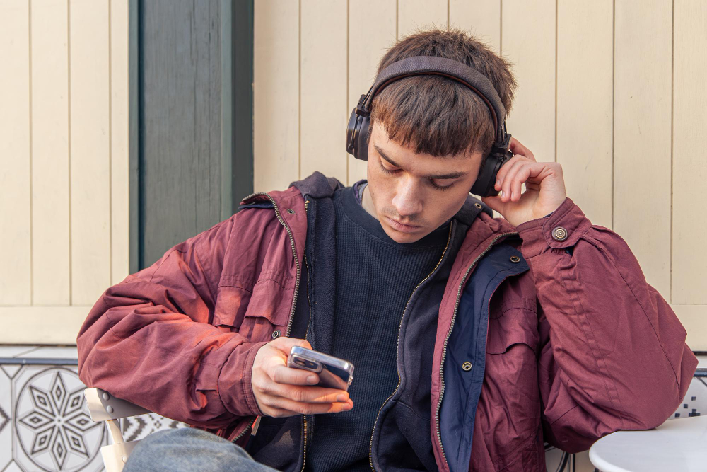 Image Source: Image by pvproductions on Freepik - https://www.freepik.com/free-photo/young-man-listens-music-headphones-looks-phone_404514242.htm