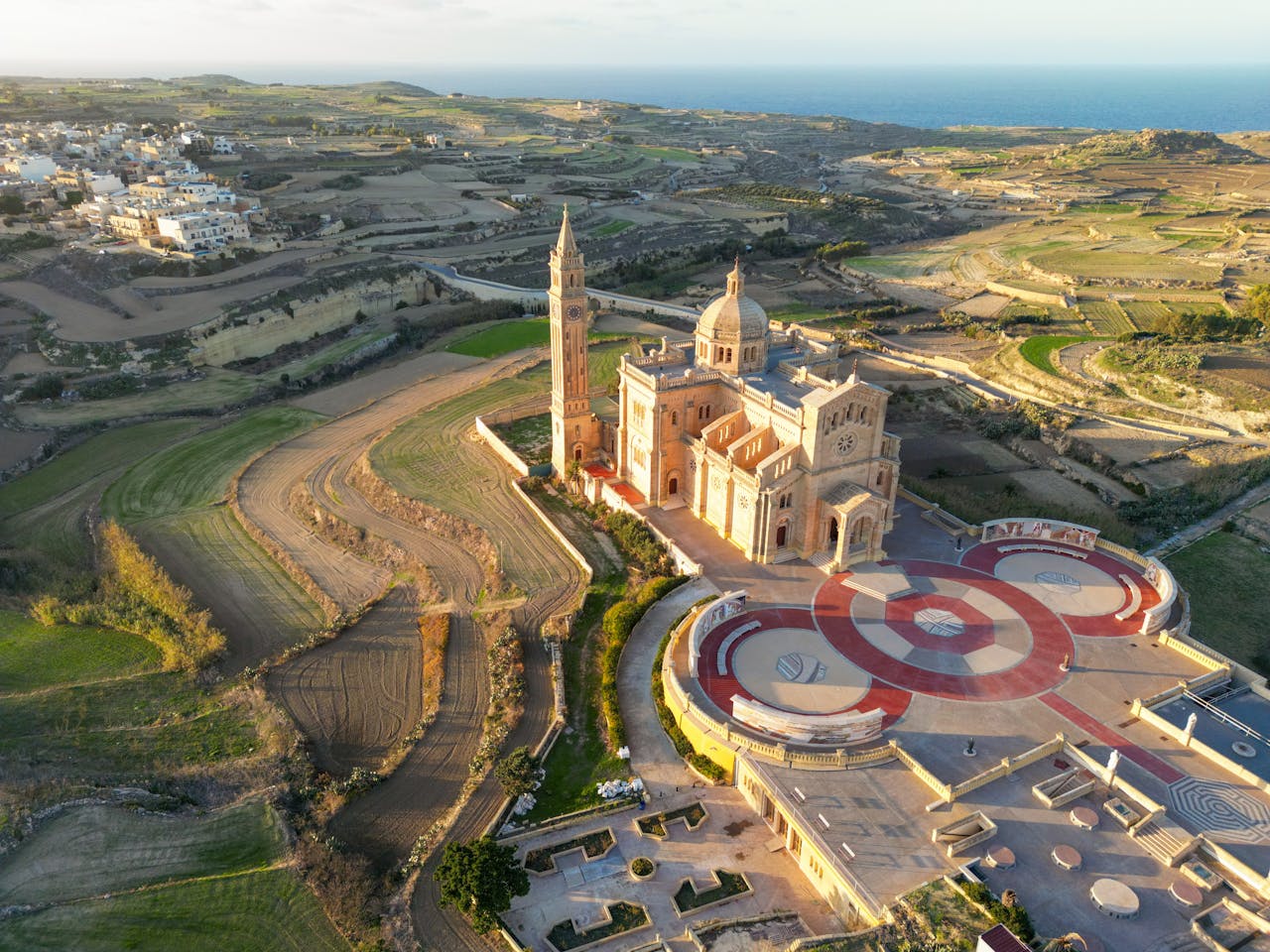 Aerial View of A Church In Gozo