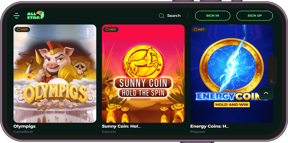 AllStar Casino Banner