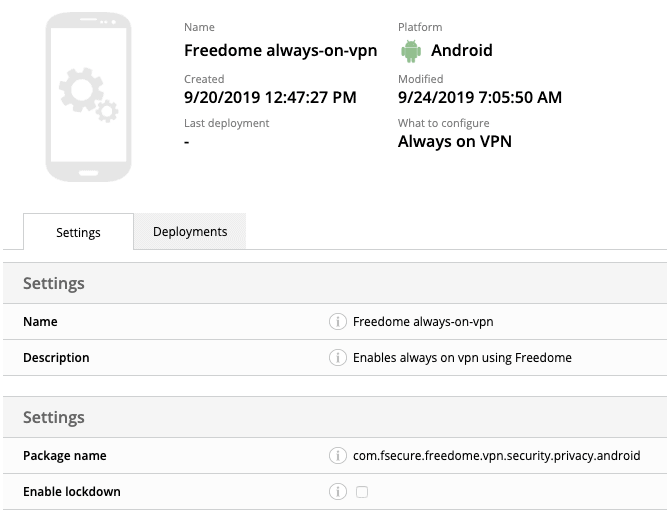 Android 12 always-on VPN settings screenshot for stealth VPN lock-down