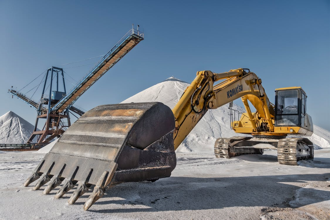 Excavator in Snow