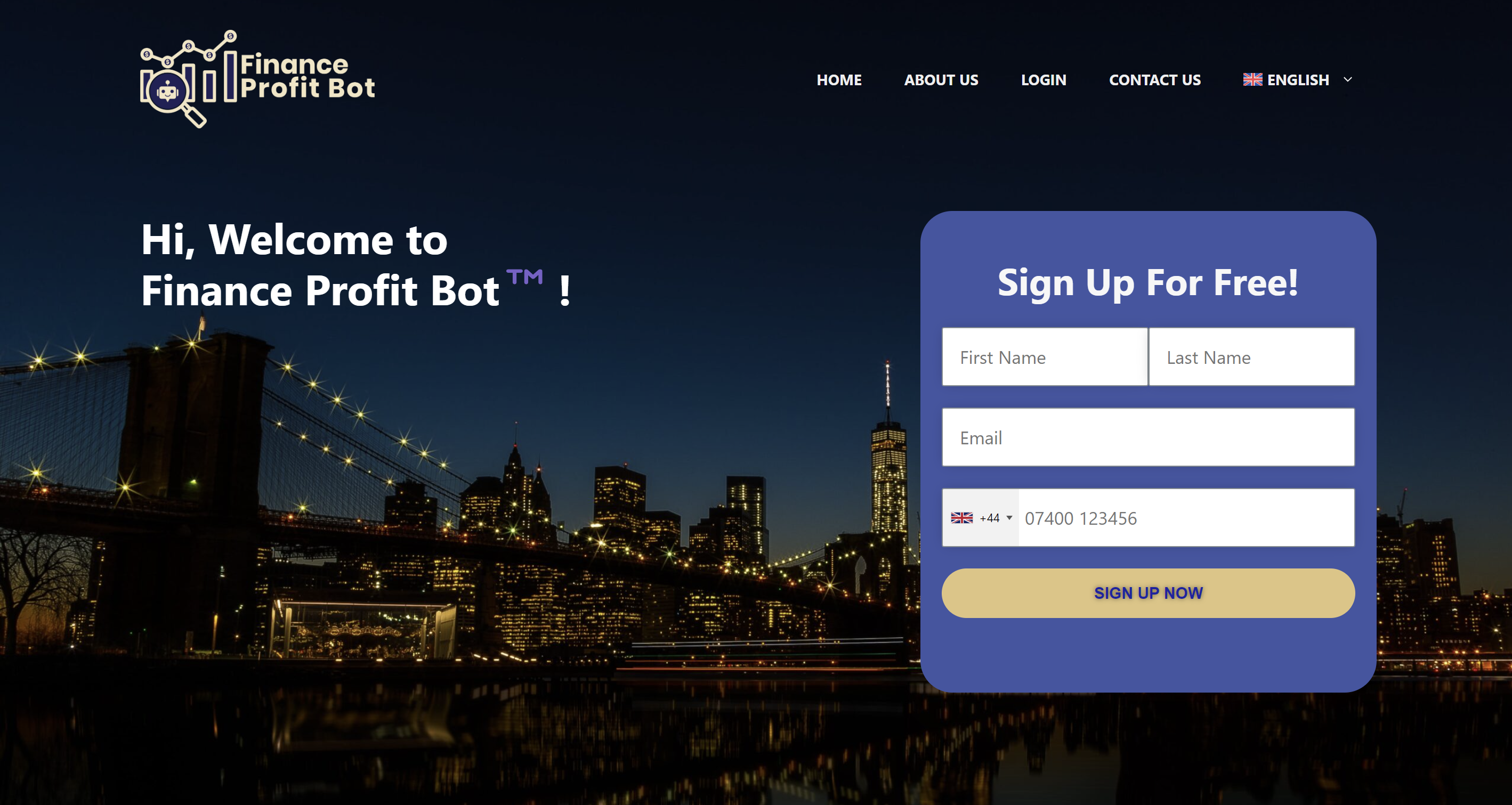 Finance profit bot website