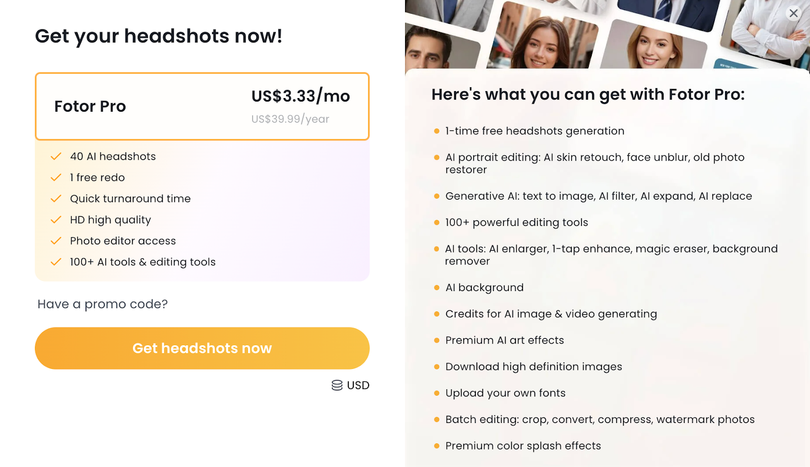 Fotor Pricing
