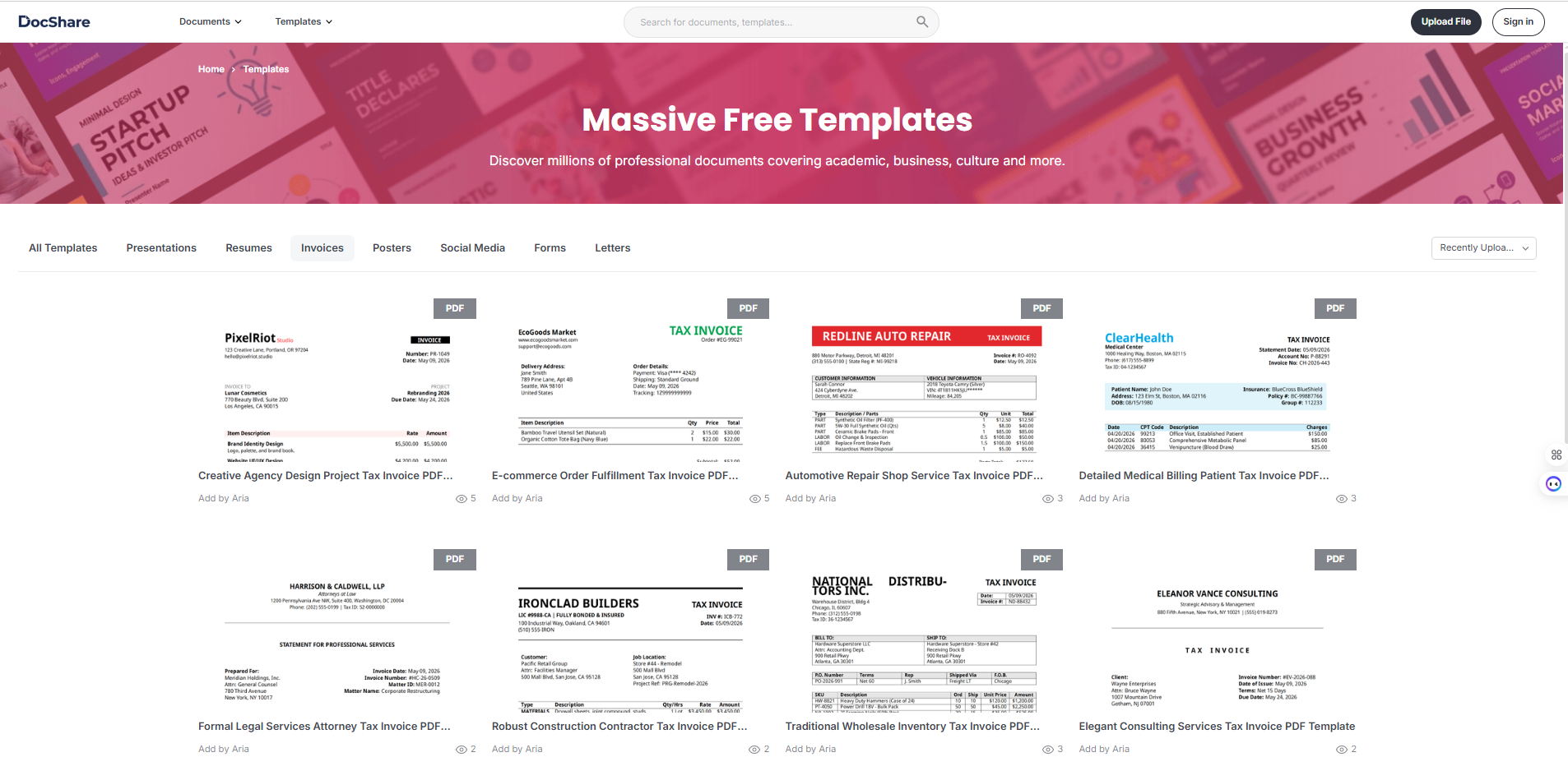 Free templates