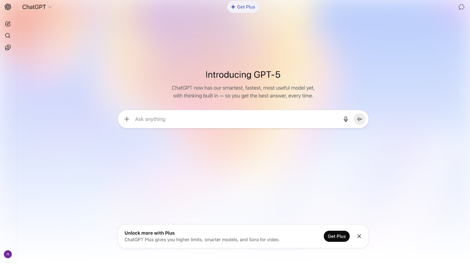 ChatGPT model GPT5 