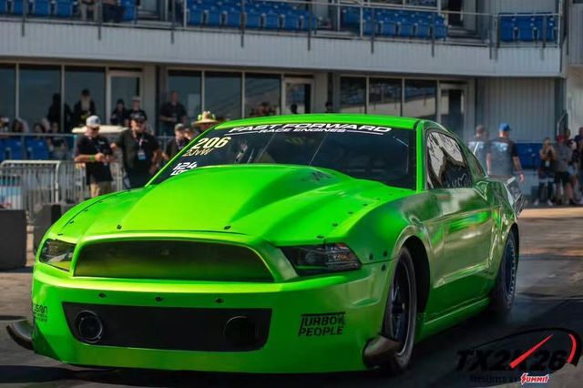 Green race car