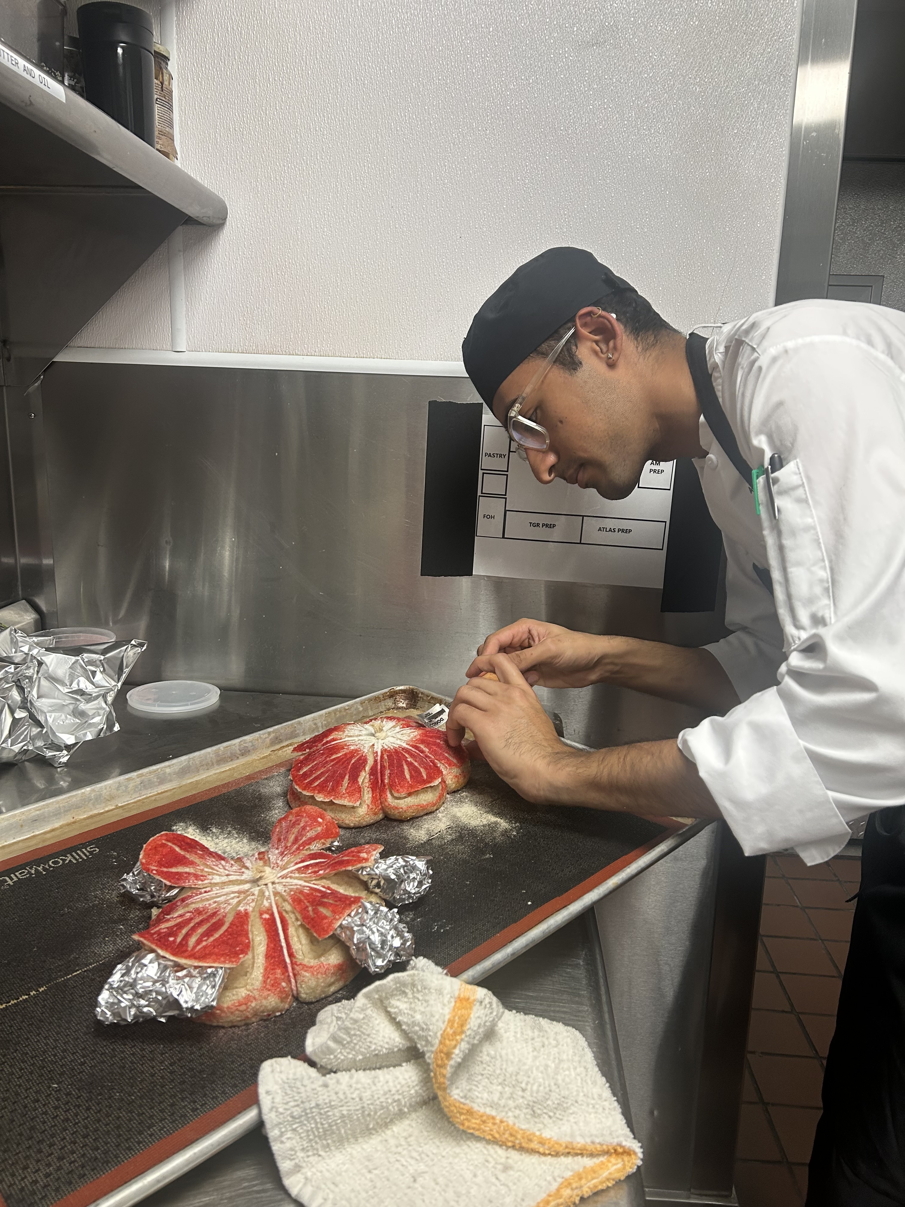 Picture of Chetanya Rai baking artisan breads