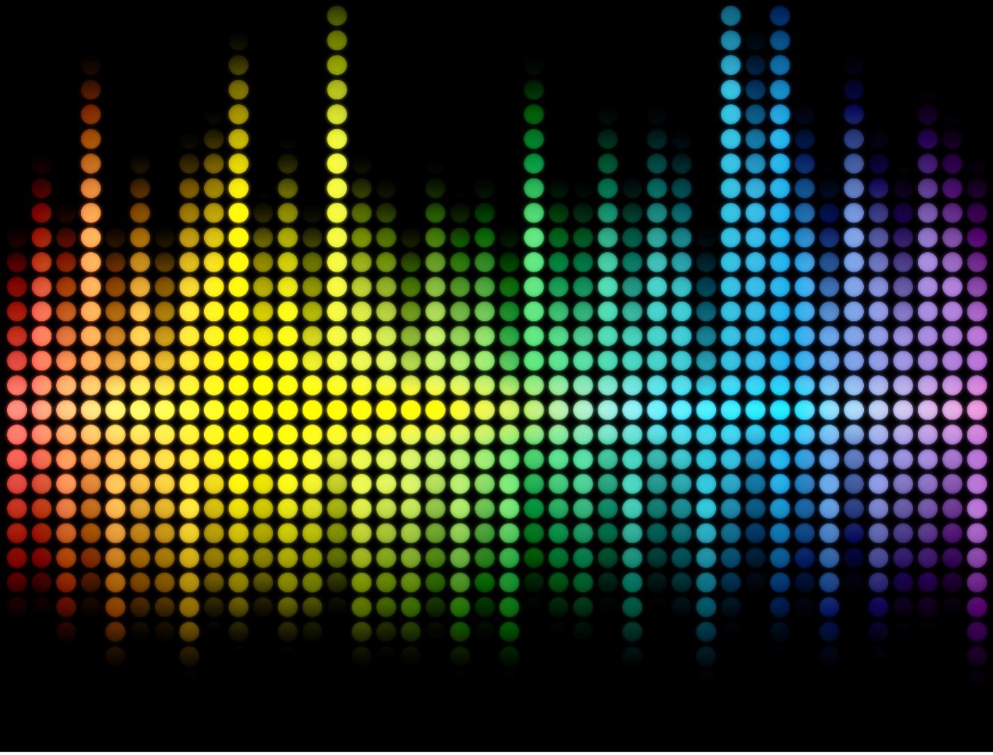 Installing good audio at airports: image of coloured dots representing soundwaves