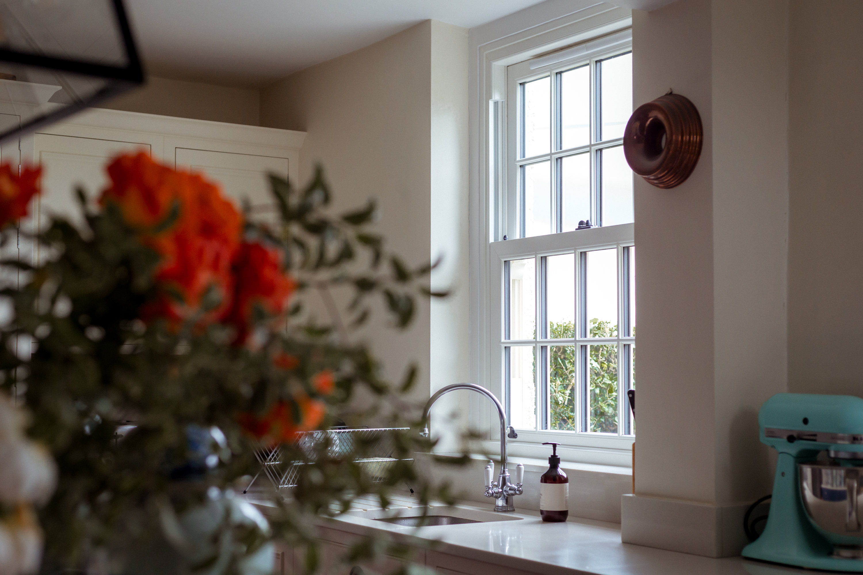 Interior View of a Double-Glazed Sliding Sash Window