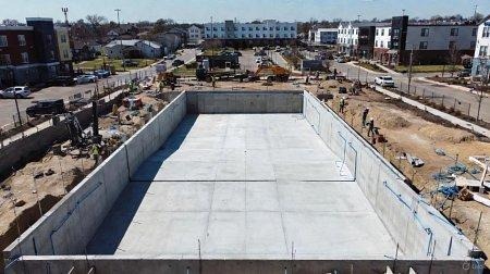 Pool under construction