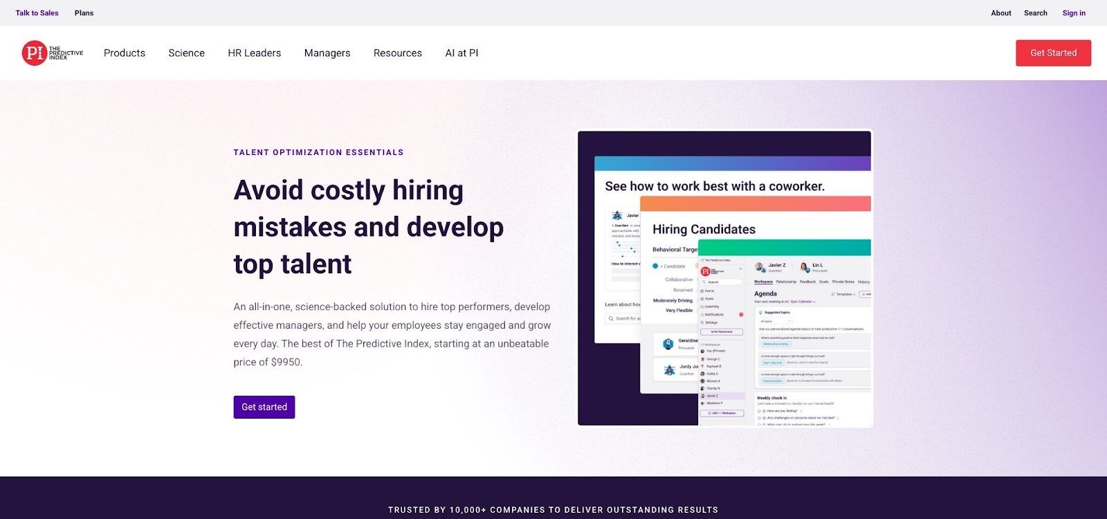 Predictive Index Team Discovery Dashboard Screenshot