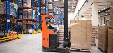Interior Distribution Centre featuring forklift