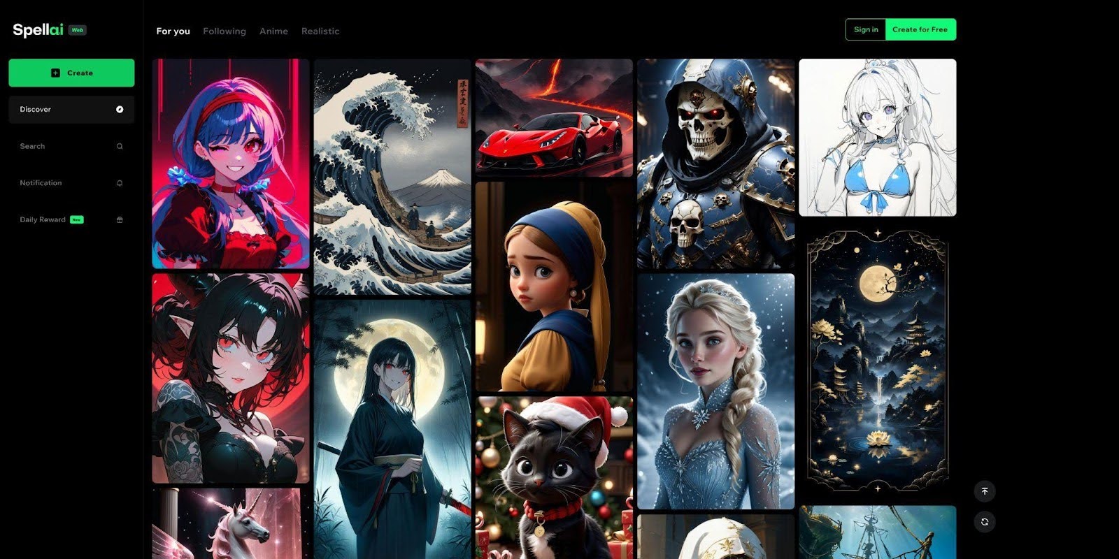 Step 1. Choose a Reliable AI Cartoon Generator Like Spellai and Access it