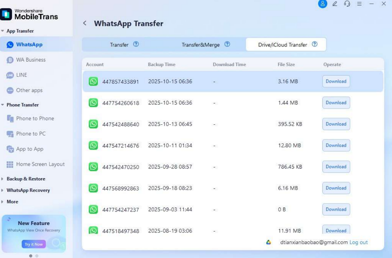 Step 2. Access the Latest WhatsApp Backup File