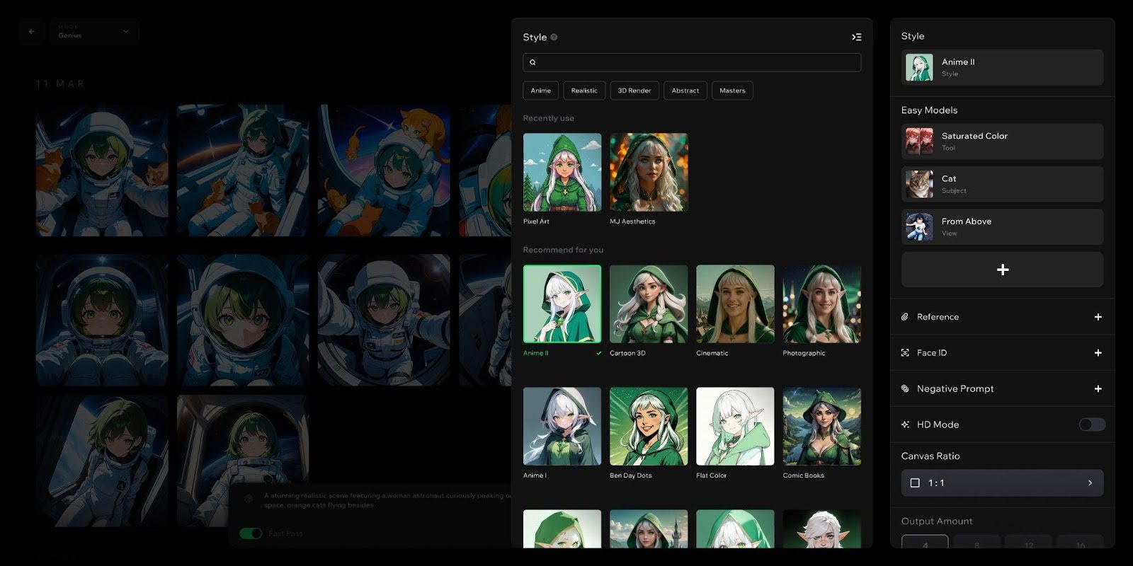 Step 2. Select a Relevant Style, Like Cartoon or Anime 