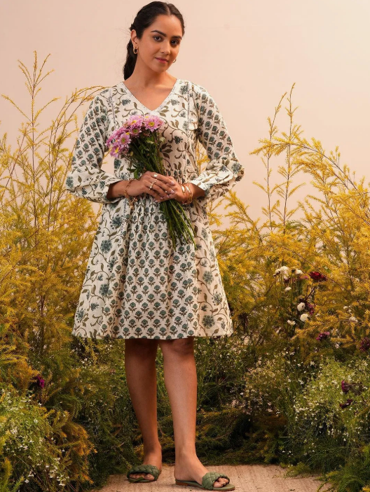 A woman wearing Libas's summer dress