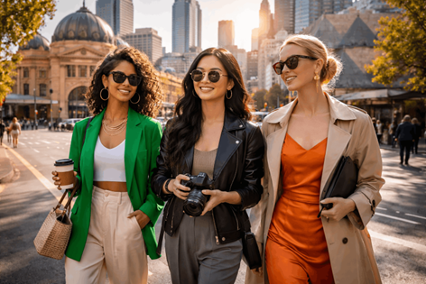 Stylish women in Melbourne streets