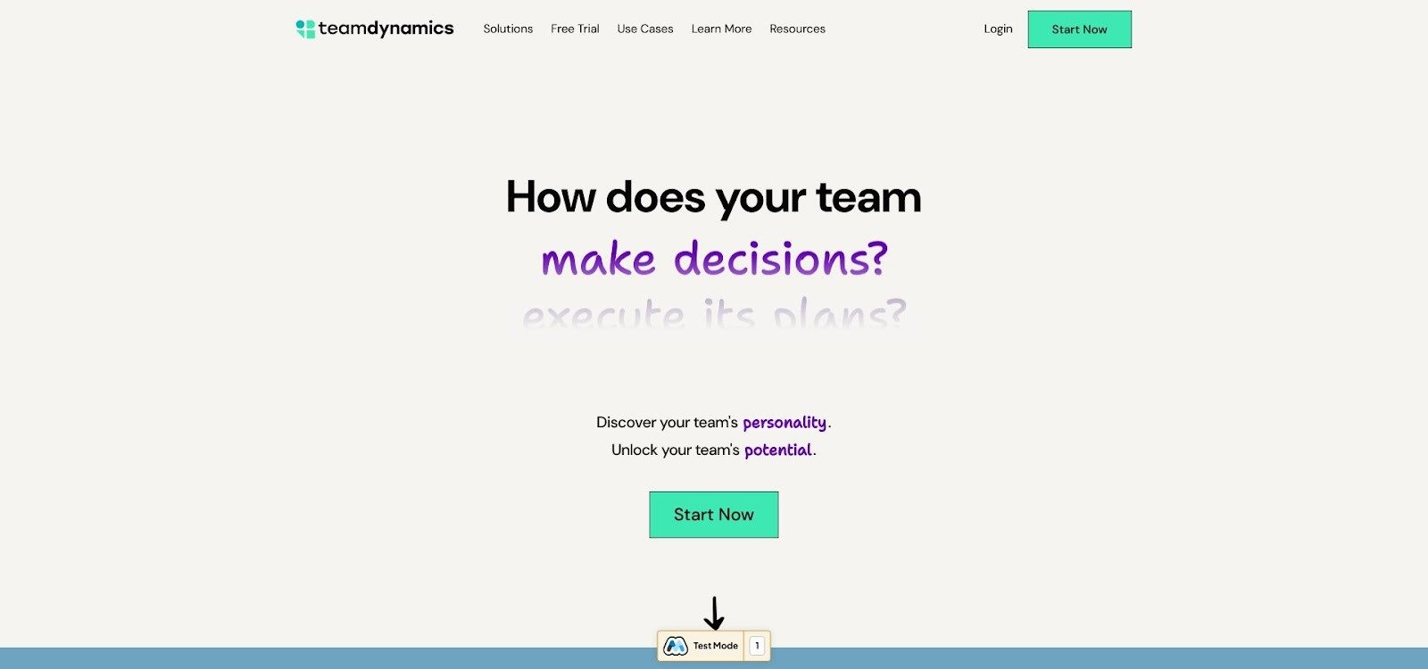 TeamDynamics Slack-Based Team Assessment Tool Screenshot