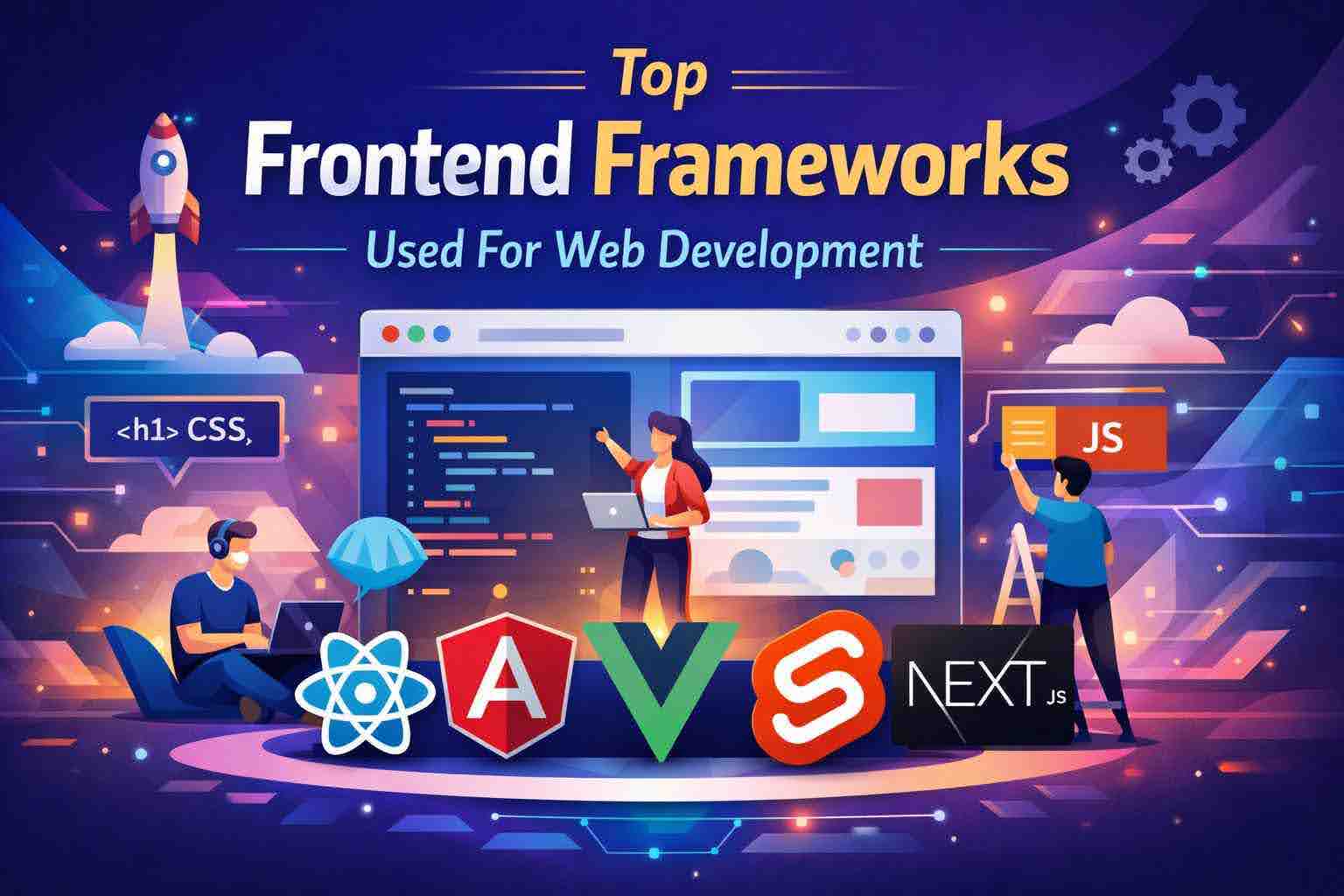 Top Frontend Frameworks Used For Web Development