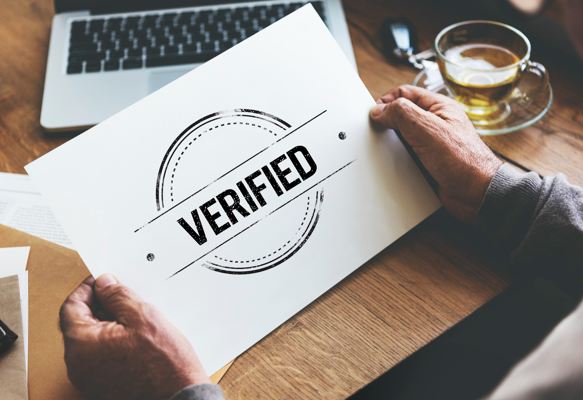 Verified certified affirm authorised approve concept