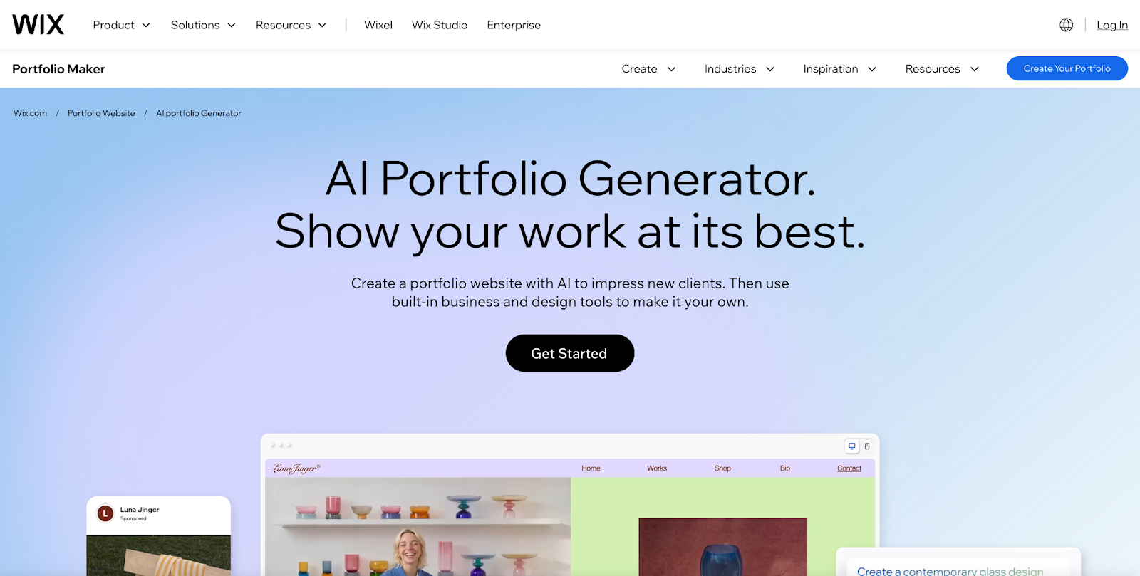 Wix AI Portfolio Generator