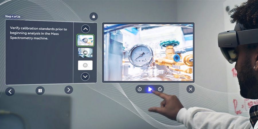 a man playing games with vr