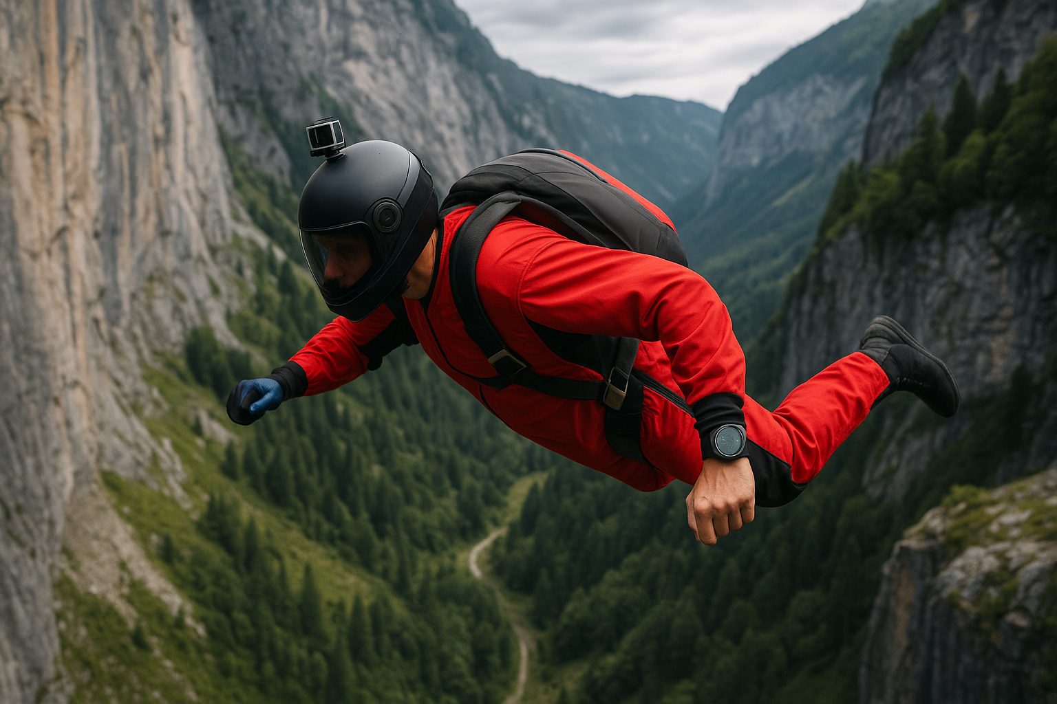 a man wearing a flying suit
