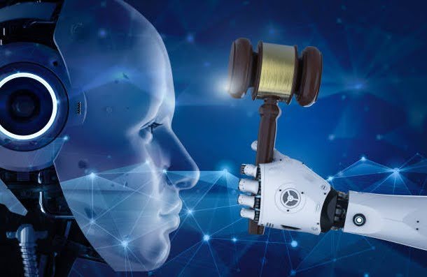 ai robot with gavel