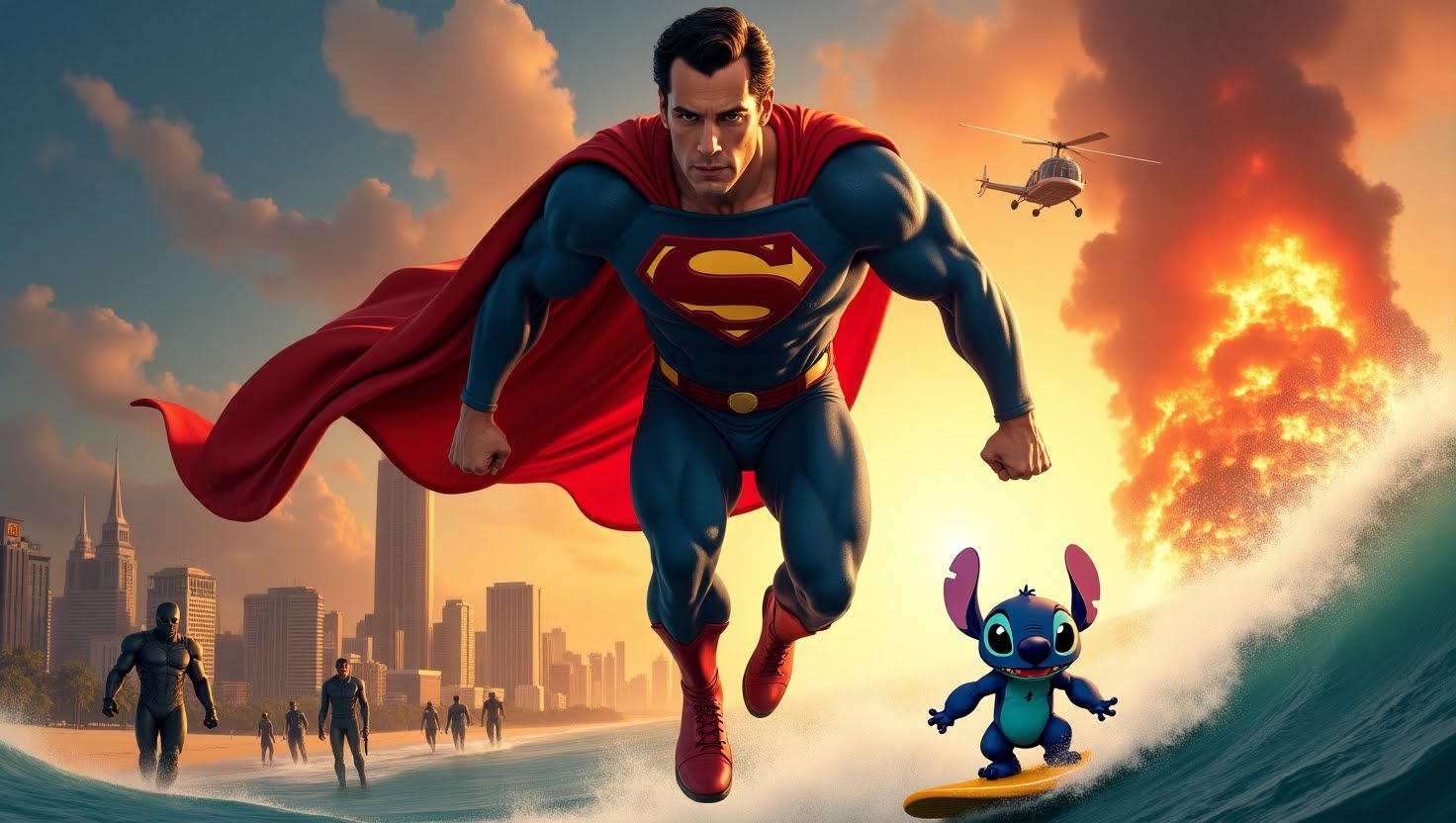 an image of a superman and lilo stich