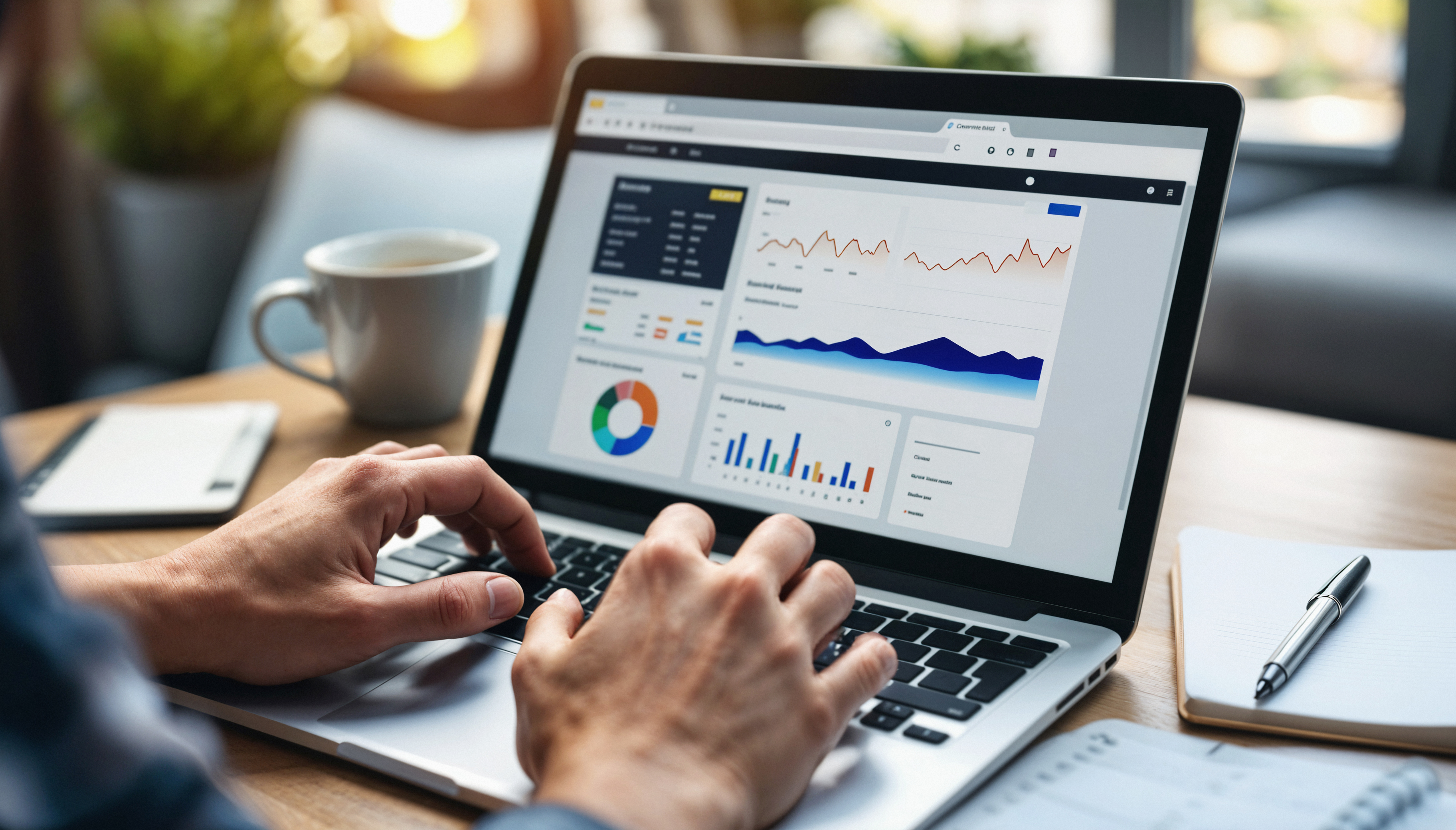 Business data analytics dashboard