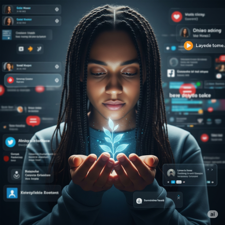 AI Image depicting the shift from dreams to content