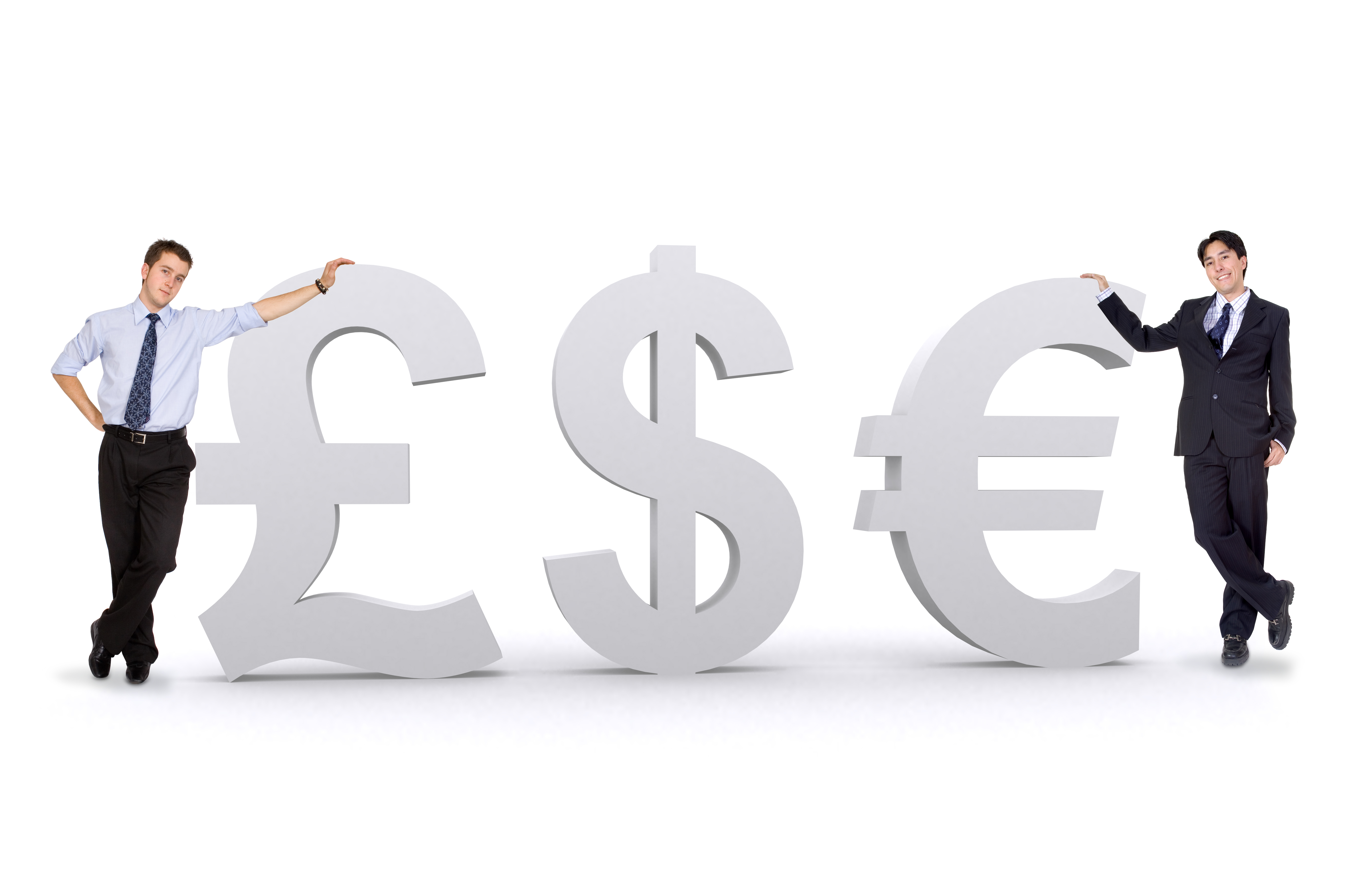 business economic partnership over a white background