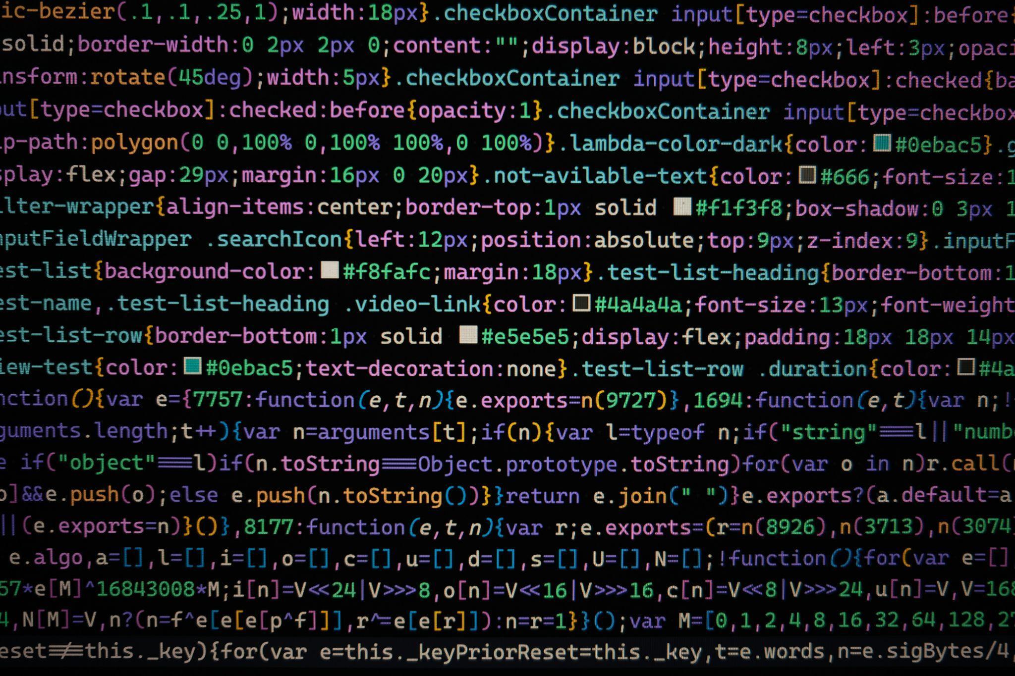html code in a screen