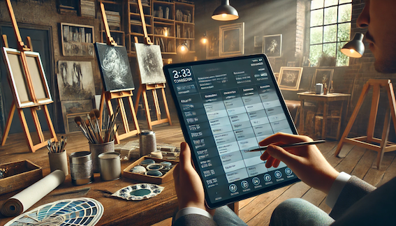 Artists: Track Commissions and Exhibition Schedules with a Digital Planner