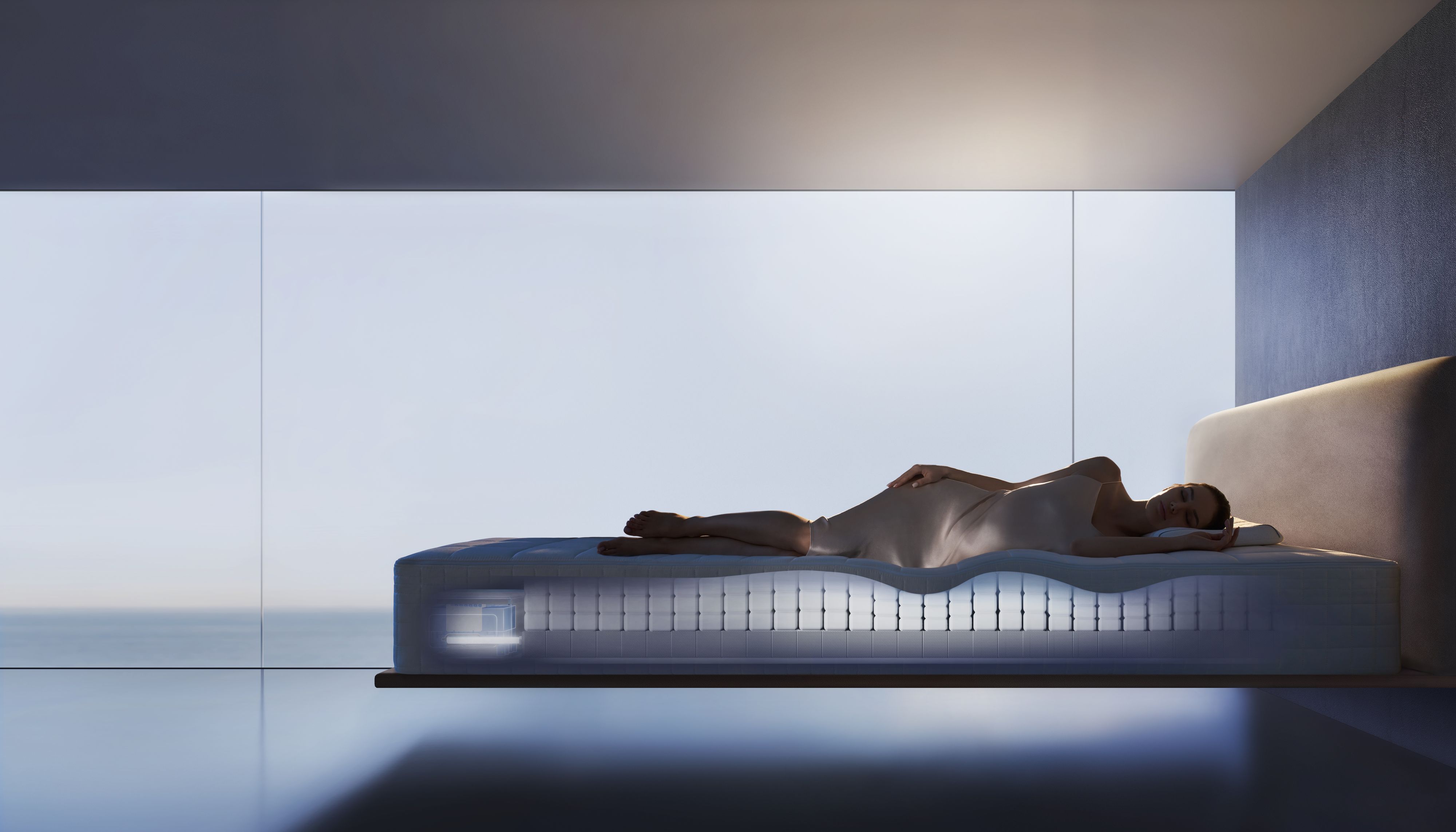 a woman sleeping