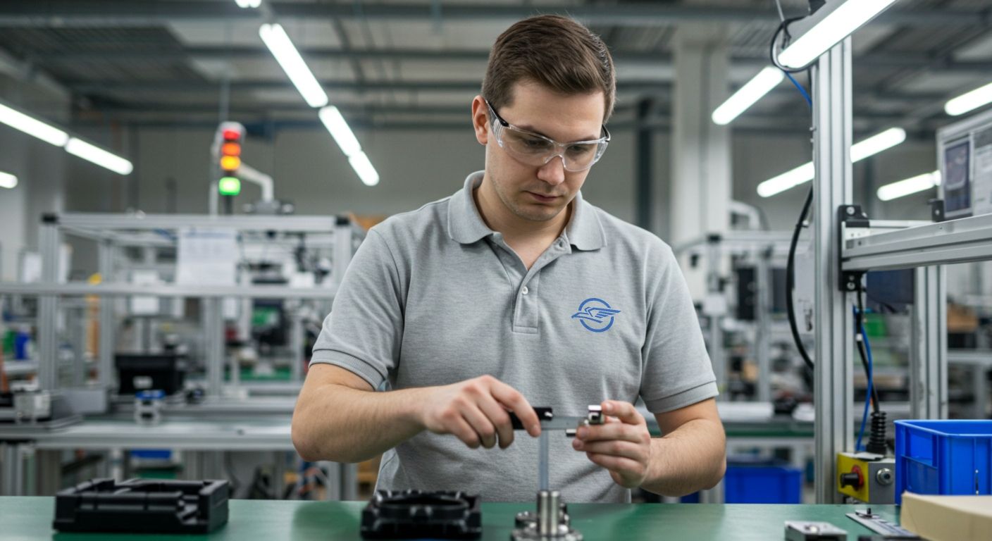 a man working at a factory