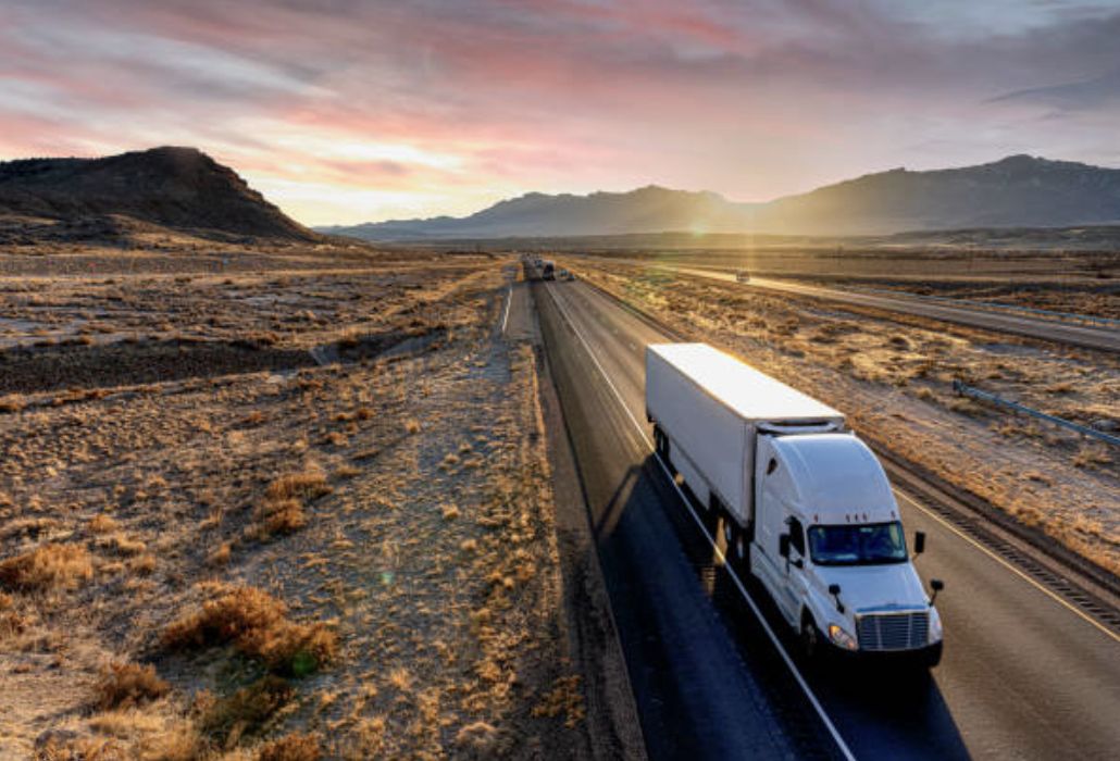 truck on a highway