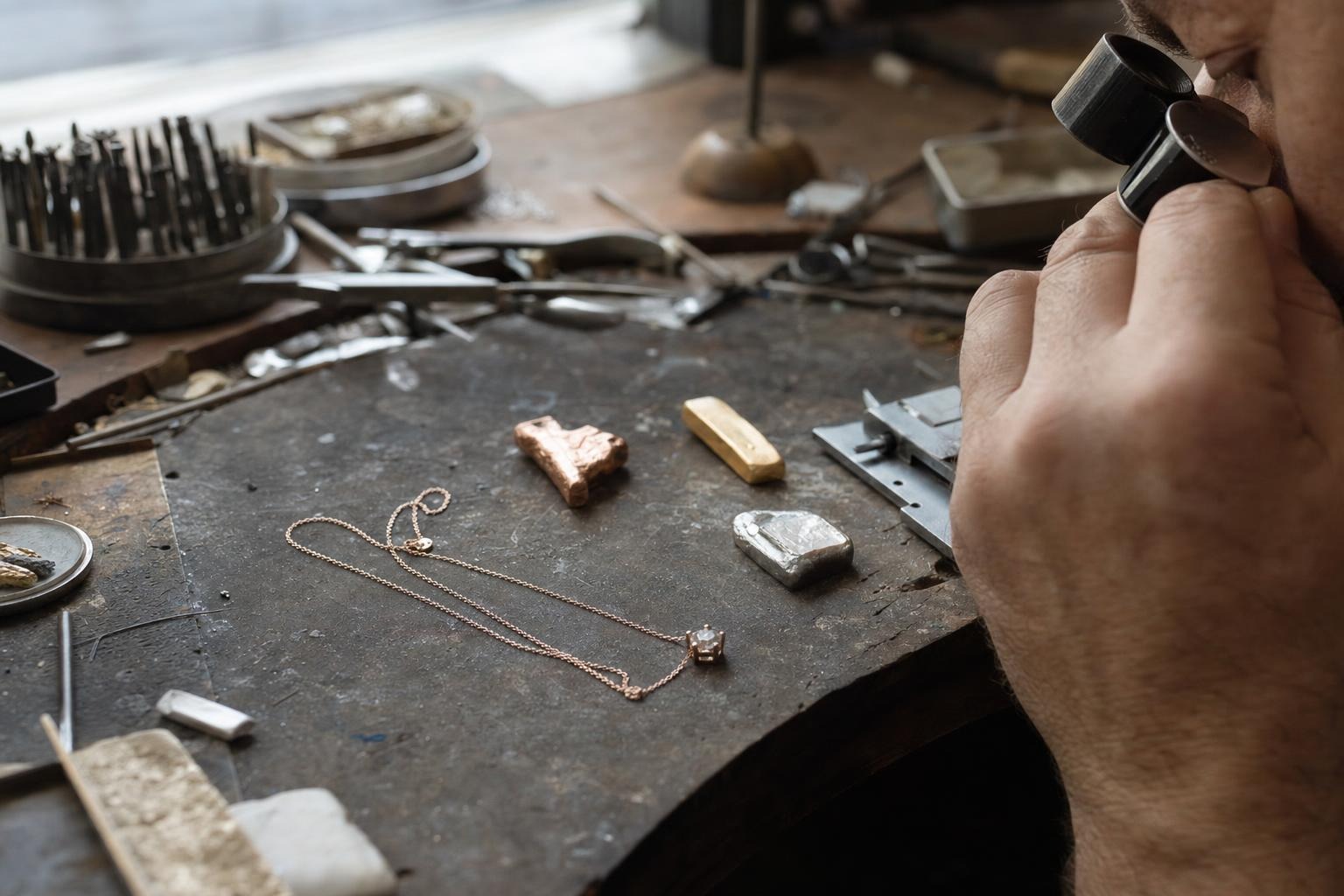 rose gold necklaces