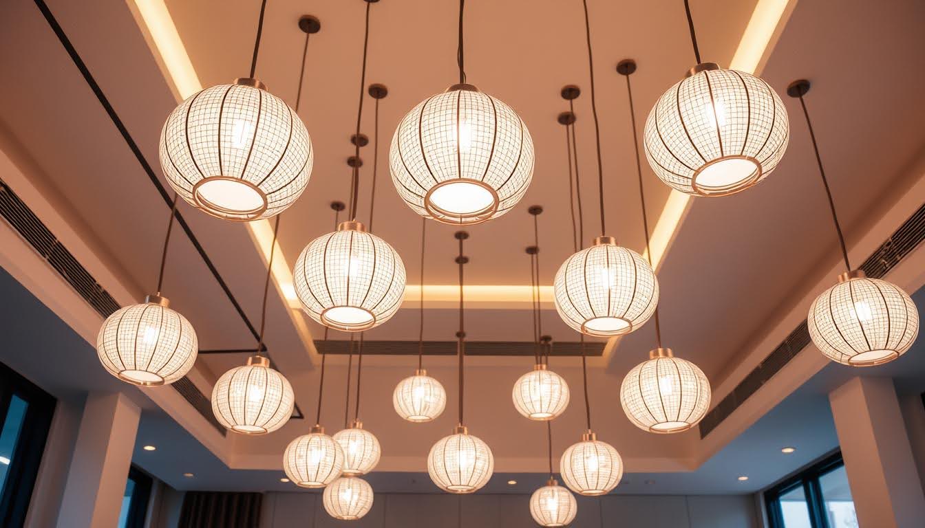 several Round Modern Chandeliers