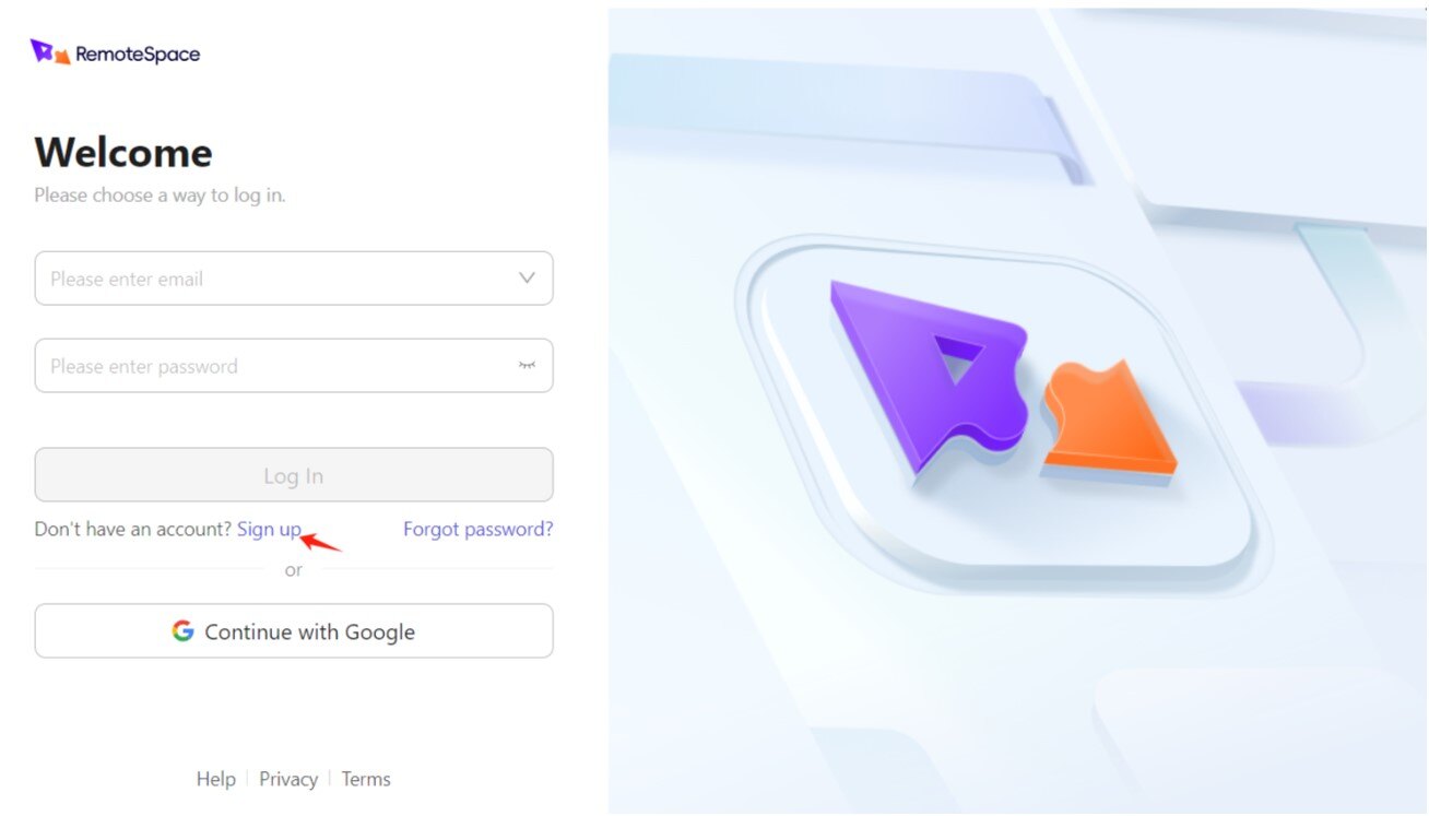 Sign Up for RemoteSpace