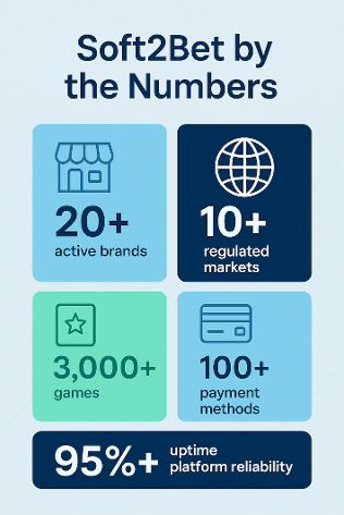 Soft2Bet by the numbers - infographic