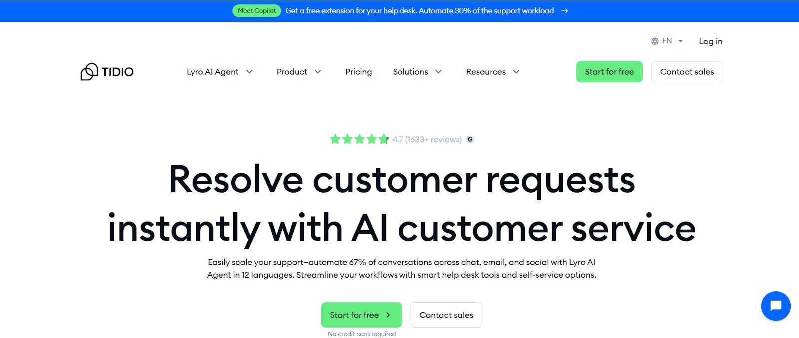 2. Tidio: Best for E-Commerce Voice Support